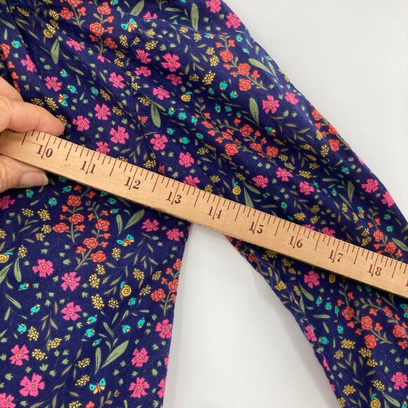 Osh Kosh Bgosh Dark Floral Peasant Cotton Top Girls Size 5 - Picture 7 of 9